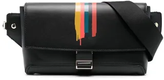 Stripe Flap Belt Bag
