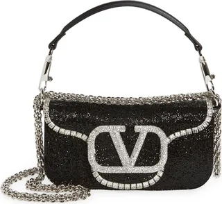Locò Crystal Embellished Beaded Shoulder Bag