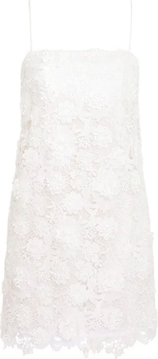 Raie Lace Flower Mini Dress