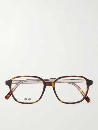 InDiorO S3I Square-Frame Tortoiseshell Acetate Optical Glasses