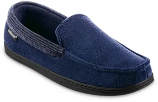 Isotoner Signature Men's Microterry and Waffle Travis Moccasin Slippers