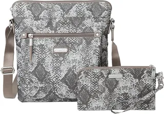 Baggallini Go Bagg with RFID Phone Wristlet (Tan Python) Bags