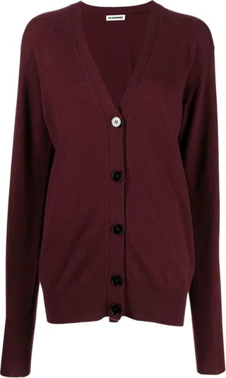 V-neck cashmere cardigan