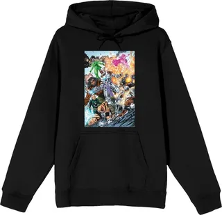 Justice League Cyborg Villains Men’s Black Hoodie-XXL