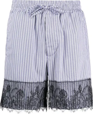 Graphic-Print Tailored Shorts