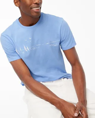 J.Crew Factory Men's Sailboat Sunset Graphic Tee