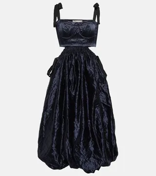 Gabrielle metallic midi dress