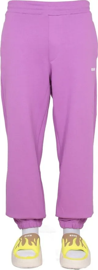 MSGM Logo-Printed Elastic-Waist Track Pants
