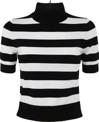 Turtleneck And Striped T-shirt