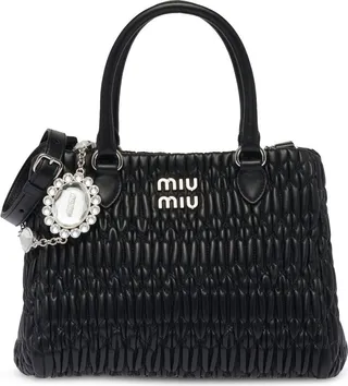 Crystal quilted tote bag