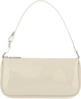 By Far Rachael High-Shine Zip-Up Shoulder Bag