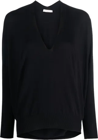 V-neck virgin wool jumper