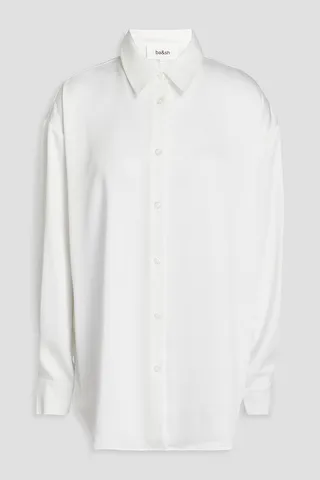 Satin-crepe shirt