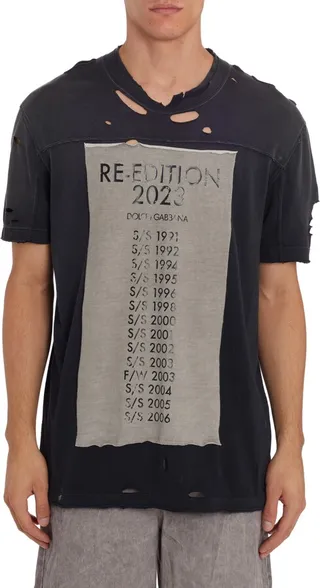 Re-Edition Destroyed Cotton Graphic Tee