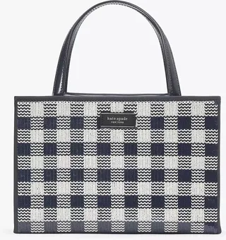 Kate Spade Sam Icon Gingham Sequin Small Tote