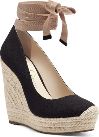Zexie Ankle Tie Espadrille Wedge