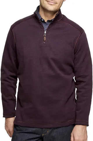 Reversible Quarter-Zip Sweater