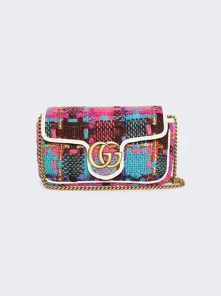 Dionysus GG Super Min Bag Pink and White