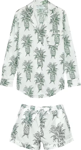 Desmond & Dempsey Howie Printed Cotton Pyjama Set