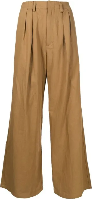 High-Waisted Wide-Leg Trousers