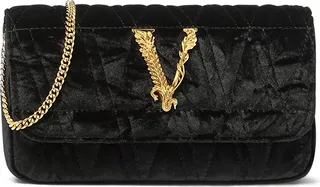 Mini Virtus Quilted Velvet Evening Bag