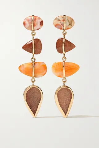 Melissa Joy Manning - 14-karat Recycled Gold Multi-stone Earrings - One size