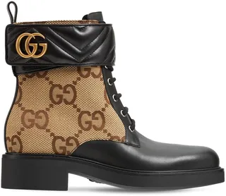 40mm Marmont canvas & leather ankle boot
