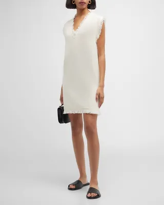 Lola V-Neck Sleeveless Cashmere Mini Dress
