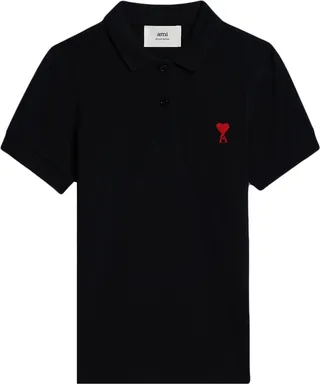 AMI PARIS- Ami De Coeur Organic Cotton Polo Shirt