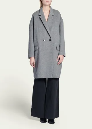 Efegozi Double-Breasted Wool Peacoat