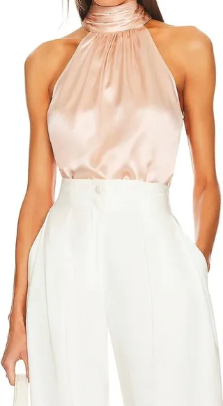 Karla Halter Top in Travertine