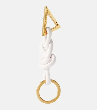 Knotted leather keyring