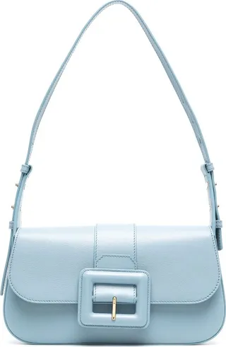 Buckle-Detail Leather Shoulder Bag