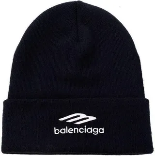 Balenciaga Logo Embroidered Knit Beanie