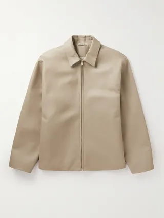 Eternal Logo-Appliquéd Leather Jacket