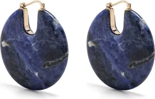 Jemma sodalite-disc earrings