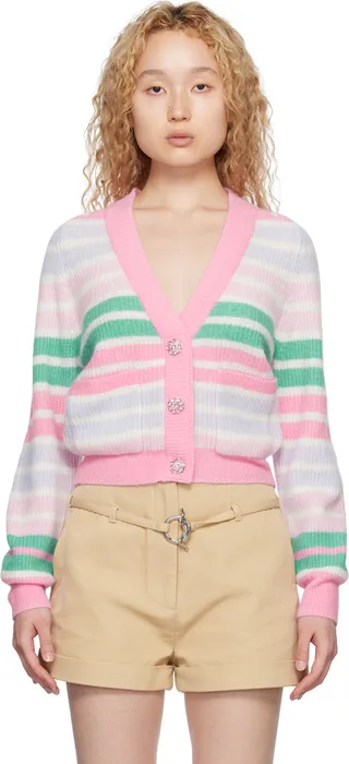 GANNI Multicolour Striped Cardigan