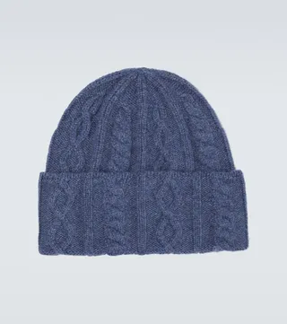 Cable-knit cashmere beanie