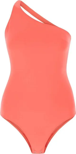 Alexander McQueen Open-Back One Shoulder Bodysuit