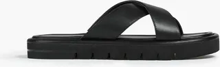 Leather slides