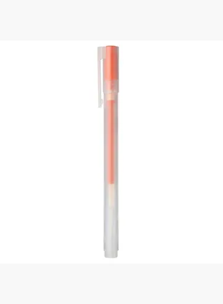 Gel Ink Cap Type Ballpoint Pen, 0.38 mm, Orange