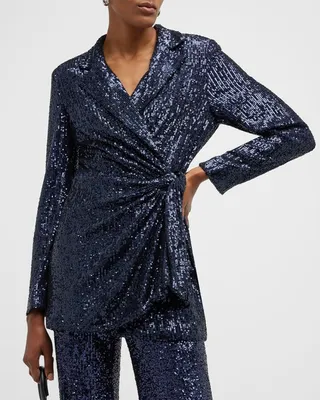 Sequin Wrap Jacket