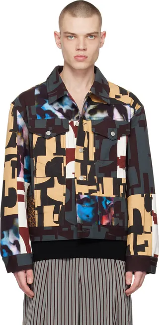 Dries Van Noten Multicolor Printed Denim Jacket