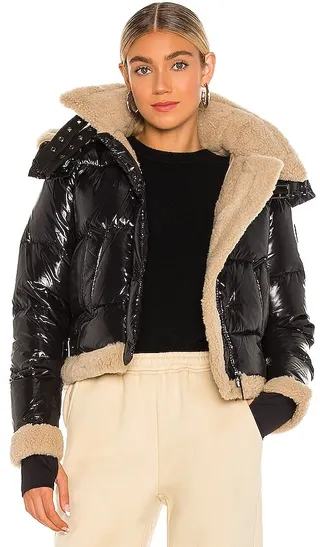 Ryan Shearling Trimmed Fur Jacket