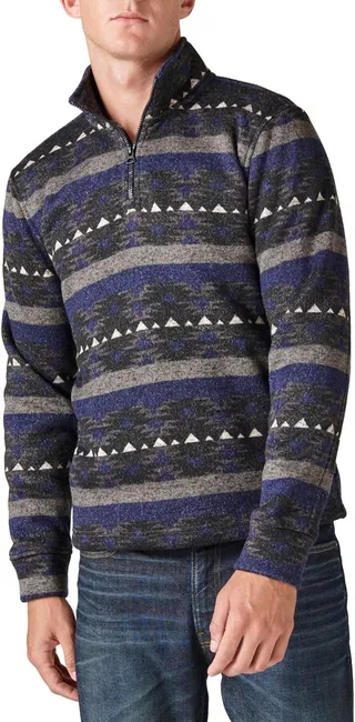 Fair Isle Quarter Zip Pullover