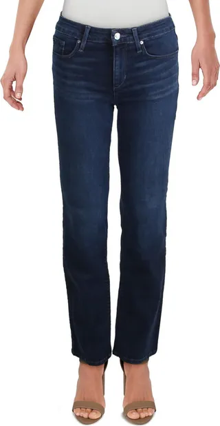 Womens Mid-Rise Curvy Bootcut Jeans