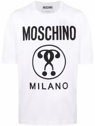 Double Question Mark logo-print T-shirt