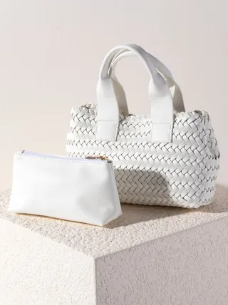 Shiraleah Sicily Mini Tote - White