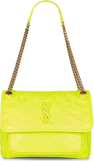 Saint Laurent Medium Niki Chain Bag in Yellow