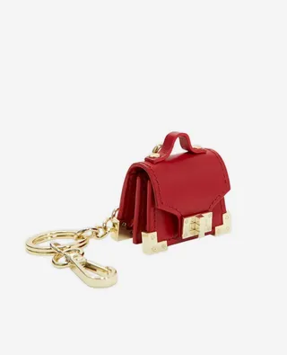 Emily gold keyring with red mini-bag